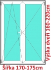Dvojkrdlov balkonov dvere OS+O SOFT rka 170cm a 175cm